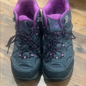Merrell Black and Purple Kids Sneakers